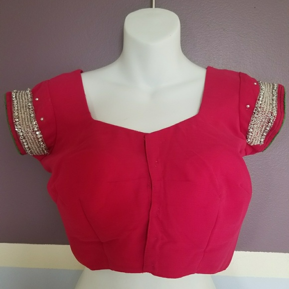 Pink Saree with blouse - Picture 3 of 6